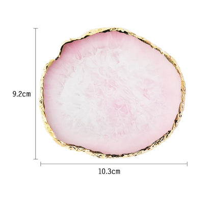 Round Resin Agate Stone Nail Art Palette for Easy Mixing - Smarsty