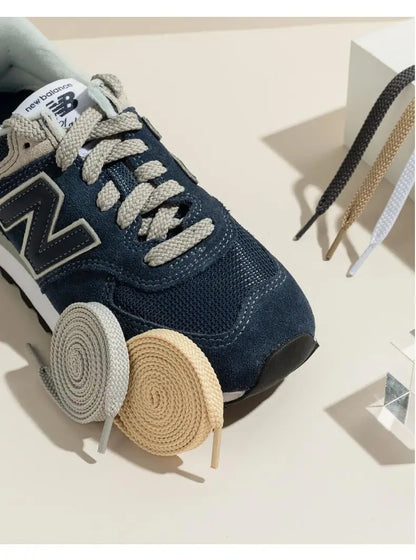 New Flat Classic Shoelaces for Sneakers Casual Shoe laces White Black Sports Shoelace Shoes Balanc String Shoe Accessories - Smarsty