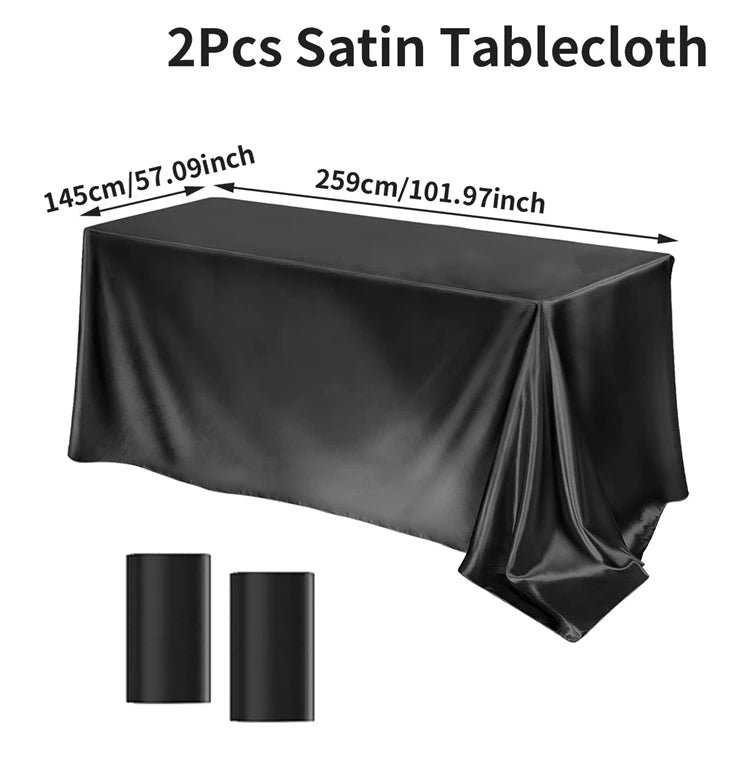 Satin Rectangle Tablecloth for Elegant Wedding Decor - Smarsty