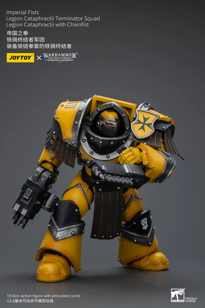 JOYTOY Warhammer 40k 1/18 Action Figures Anime 13.6cm Imperial Fists Legion Cataphractii Terminator Squad Collection Model Toys