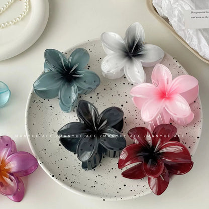 Elegant Gradient Flower Hair Clips Large Secure Hold - Smarsty