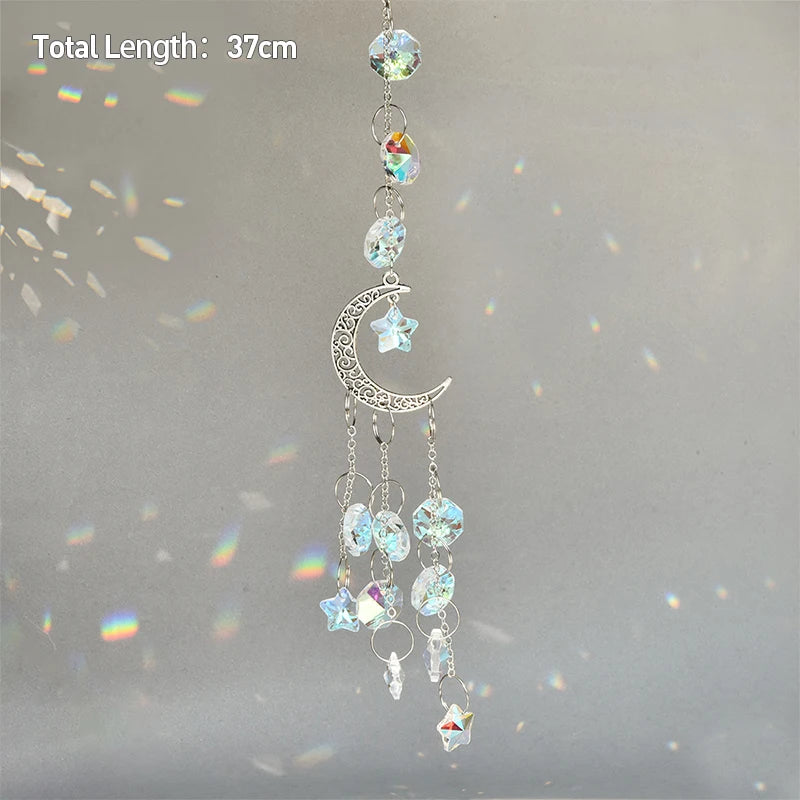Hanging Crystal Pendant Suncatcher Wind Chimes for Home Decor - Smarsty