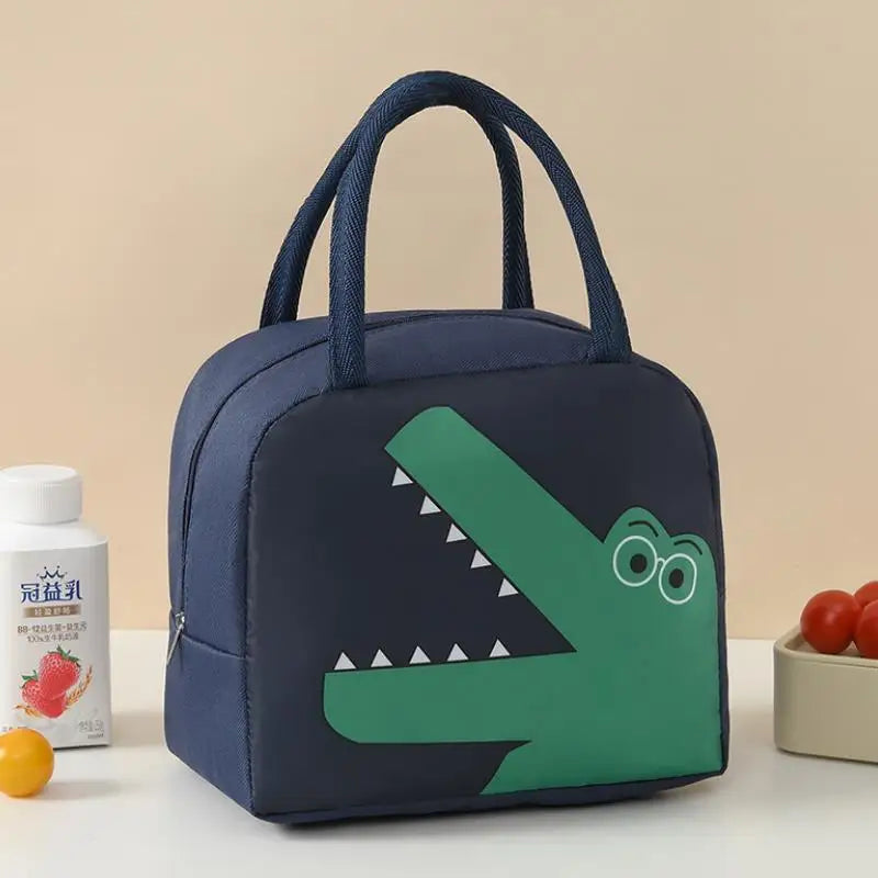 Cartoon Insulated Lunch Bag Oxford Cloth Bento Box Kids - Smarsty