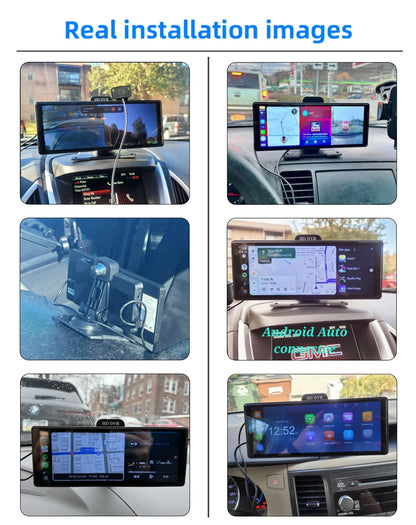 4K Dash Cam With Dual Lens GPS Navigation Wireless CarPlay - Smarsty