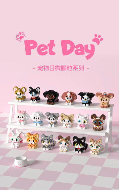 Animal Small Particle Dog Cat  Mini Building Blocks DIY Assembly Brick Sets Educational Toys for Kid 10 To 12 Year Birthday Gift - Smarsty