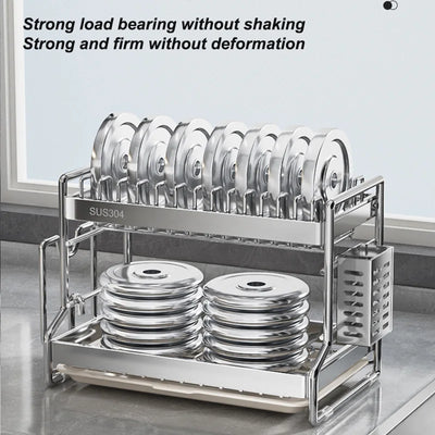 New Dish Drainer Kitchen Storage Organization Stainless Steels Drainer Kitchen Dishes Kitchenware Tableware Drainer Board Rack by Smarsty