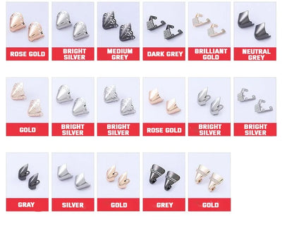 Women High Heel Metal Toe Cap Wear and Tear Concealer Anti-kicking Leather Shoes Point Protector Flat Shoe Tips Cap Accessorices - Smarsty