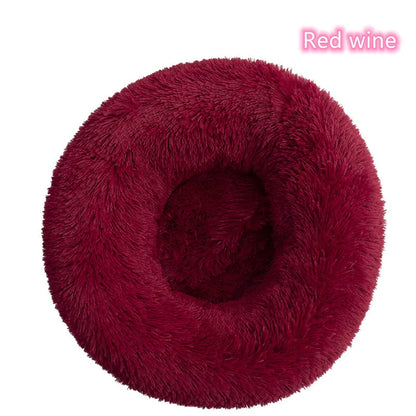 Super Soft Cat Bed Plush Donut Design for Comfort - Smarsty