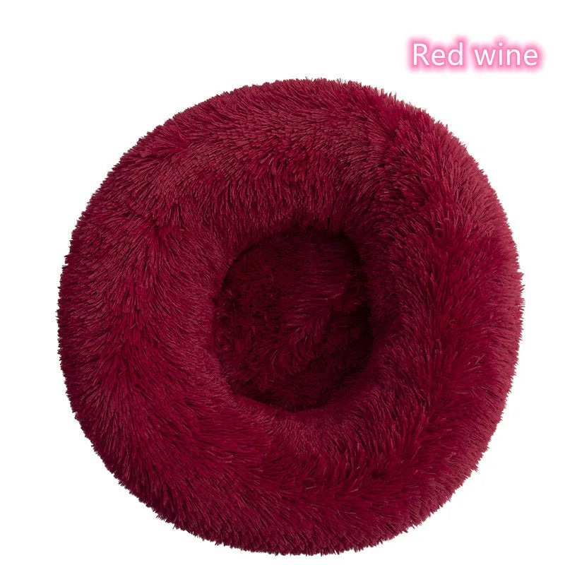 Super Soft Cat Bed Plush Donut Design for Comfort - Smarsty