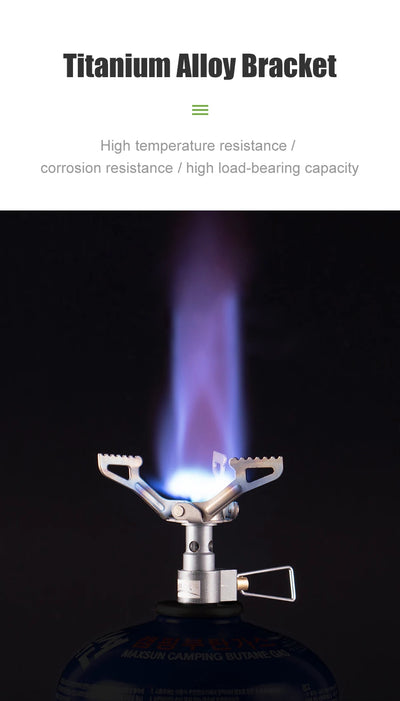 BRS Outdoor Gas Stove Mini Camping Gas Burner 25g Ultralight Titanium Picnic Hiking Cooking Stove Survival Furnace BRS-3000T by Smarsty