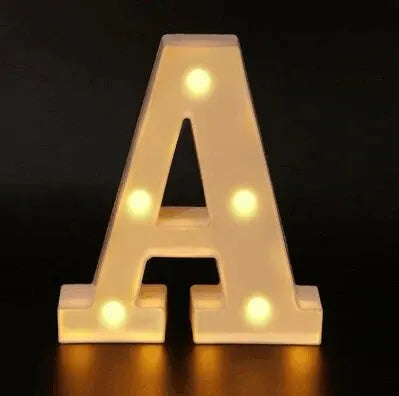 Colorful LED Letter Light for Weddings and Birthdays - Smarsty