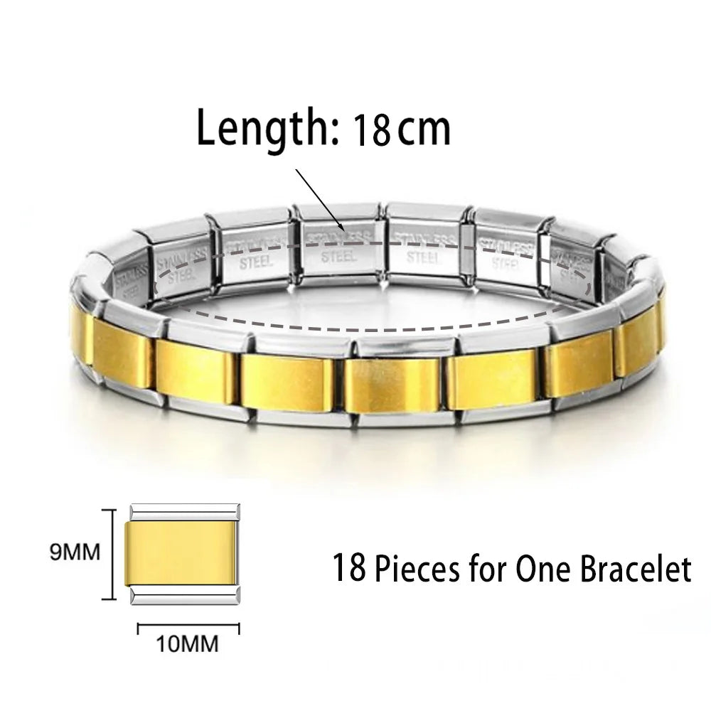 Stainless Steel Bracelet for Men and Women Gold Black - Smarsty