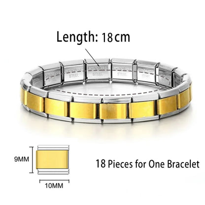 Stainless Steel Bracelet for Men and Women Gold Black - Smarsty