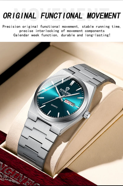 Luxury Waterproof Quartz Men's Watch with Luminous Features - Smarsty