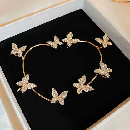 Luxury Crystal Butterfly Clip Earrings for Stylish Women - Smarsty