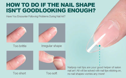 Gel X Nail Tips 120pcs Easy Soak Off Extensions - Smarsty