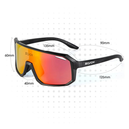 SCVCN Photochromic Cycling Glasses Bike Mountain Bicycle Golf UV400 Sunglasses Sport Protection Glasses for Men Women Baseball
