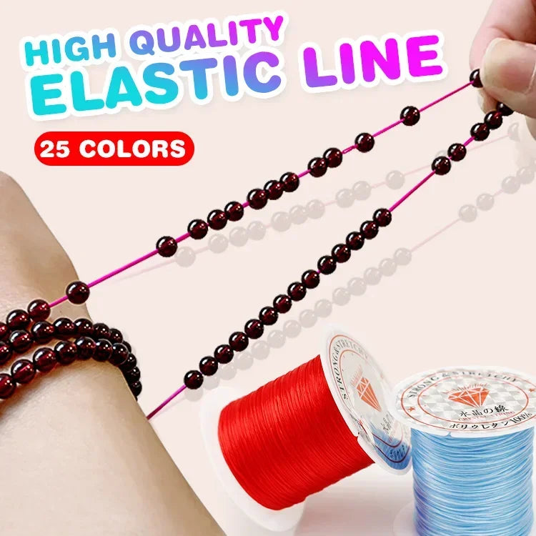 Strong Elastic Beading Cord 1mm 10m Durable Stretch - Smarsty