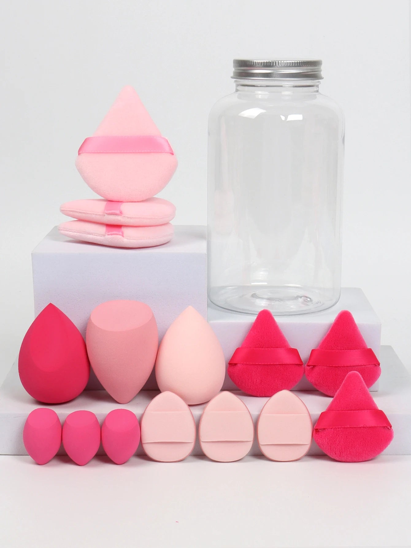 Spring Cosmetic Puff Set with Mini Makeup Eggs and Cushions - Smarsty