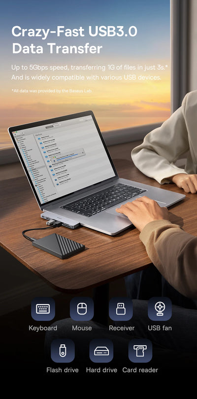 Versatile 4K USB-C Hub with HDMI and Thunderbolt Support - Smarsty
