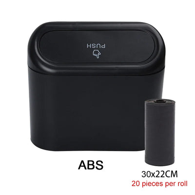 Car Trash Can (with Lid) Contains 60 (300) Garbage Bags, Small Car Trash Can, Leak-proof Mini Car Accessories - Smarsty