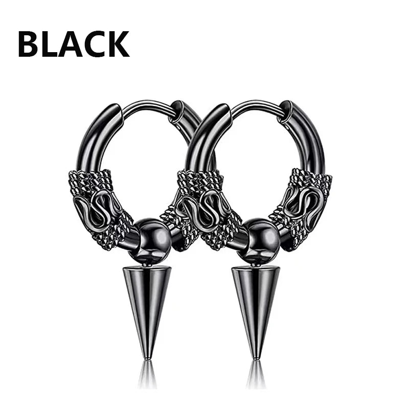 Punk Stainless Steel Stud Earrings Set for Men and Women - Smarsty