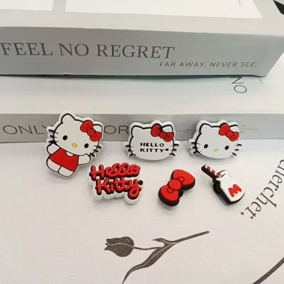 MINISO Sanrio Hello Kitty Shoe Charms DIY Detachable Hole Shoes Decorate Accessories Festival Party Gifts Christmas Gift - Smarsty