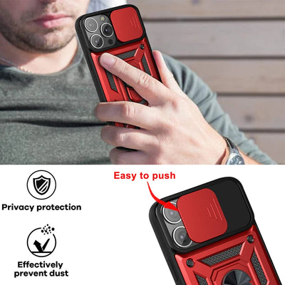 Rugged IPhone Defender Case With Camera Lens Protector - Smarsty