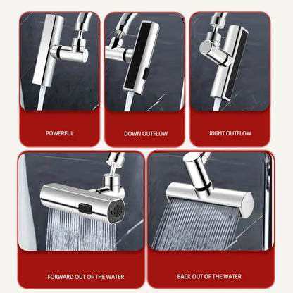 Universal Swivel Faucet with Three-Mode Splash Proof Nozzle - Smarsty