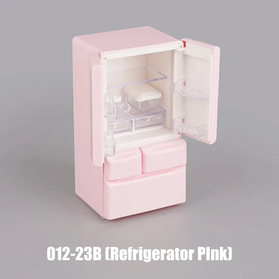 Dollhouse Furniture Kitchen Play Set Miniature Refrigerator 1:12 Mini Food Living Room Sofa Set Pretend Play Accessores Toy by Smarsty