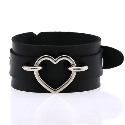 Unisex PU Leather Punk Bracelet With Spikes And Skull - Smarsty