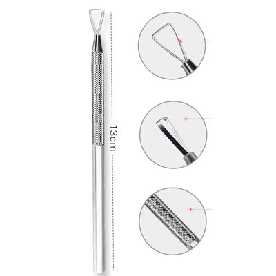 Stainless Steel Cuticle Remover Set for Manicure and Pedicure - Smarsty