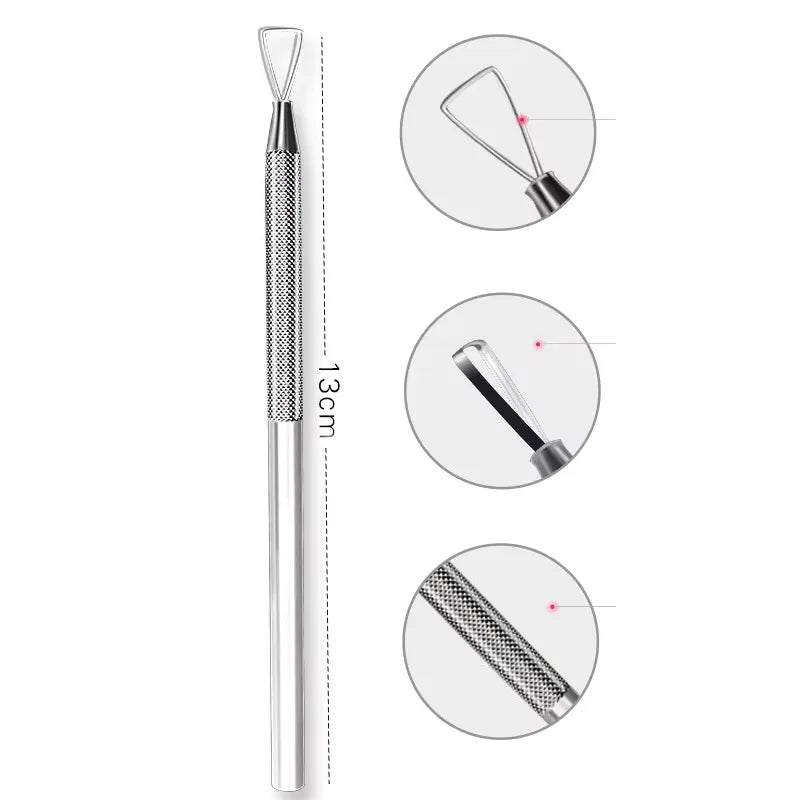 Stainless Steel Cuticle Remover Set for Manicure and Pedicure - Smarsty