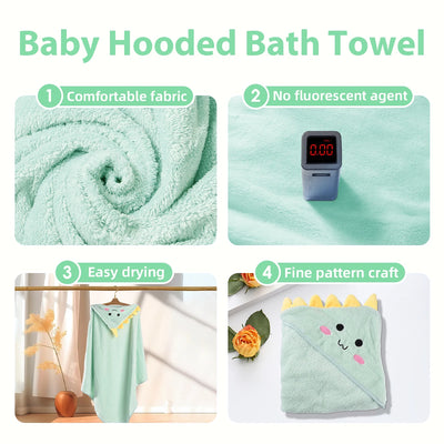 2PCS/Set Hooded Baby Towels,Soft Baby Towels for Newborns,Toddlers, and Kids,32x32 in Baby Towel with Hood