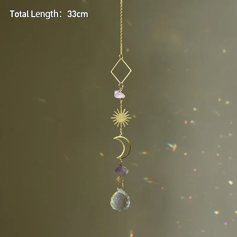Hanging Crystal Pendant Suncatcher Wind Chimes for Home Decor - Smarsty