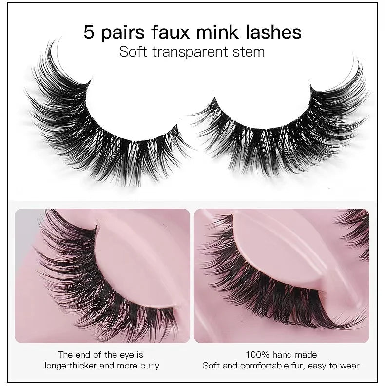 High Quality Cat False Eyelashes with Transparent Stems - Smarsty