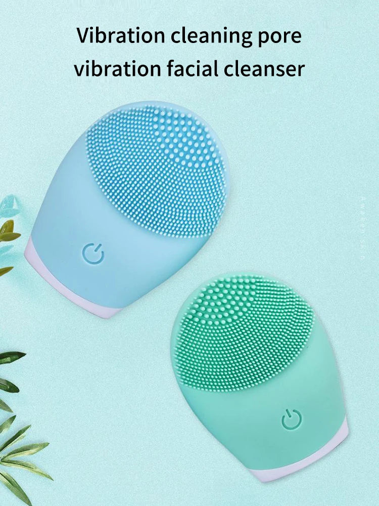 Electric Silicone Facial Cleanser with Vibration Massage - Smarsty