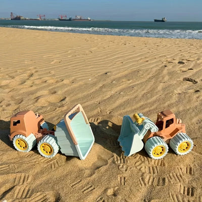 Beach Toys Construction Trucks for Toddler Toys Play Sand Toys Construction Cars for Boys Girls Dump Tractor Toy with Loader by Smarsty
