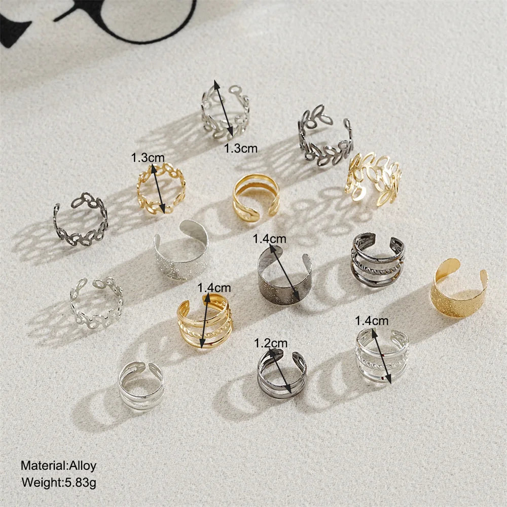 Vintage Metal Clip Earrings Set for Women and Teens - Smarsty