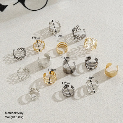 Vintage Metal Clip Earrings Set for Women and Teens - Smarsty