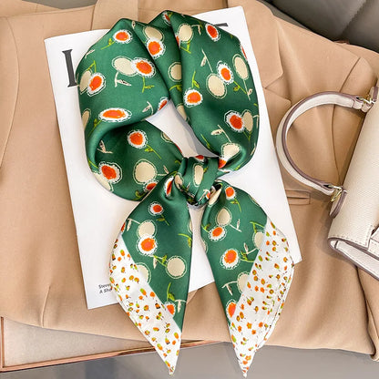Silk Square Scarf for Women Sun Protection Luxury Shawl - Smarsty