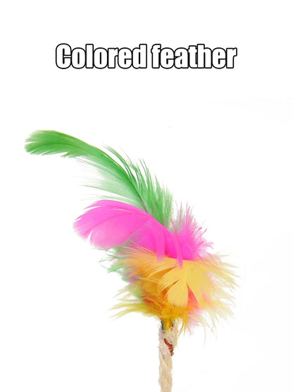Interactive Colorful Feather Cat Toy for Engaging Play - Smarsty