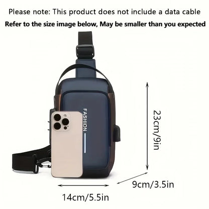 Durable Oxford Sling Bag With Crossbody Phone Pocket - Smarsty