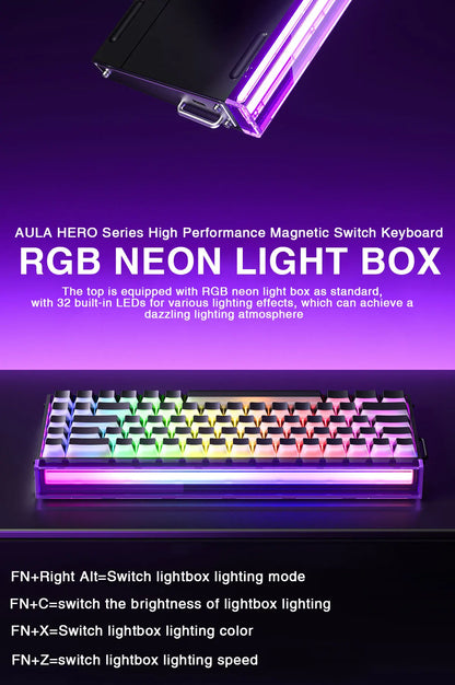 68 Key Magnetic Switch Keyboard Rapid Trigger RGB Wired