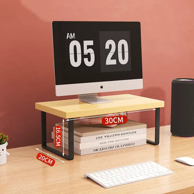 30/40/50cm Monitor Raised Shelf Office Laptop Bracket Desktop Computer Stand Desktop Rack Home Storage Holders Organizer by Smarsty