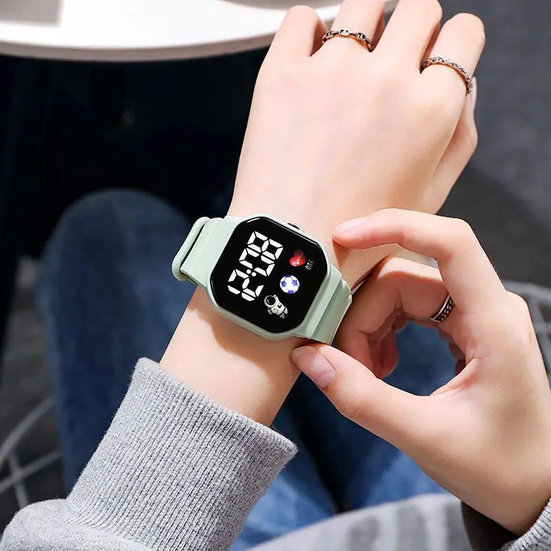 Kids Waterproof Sport Digital Watch with Silicone Strap - Smarsty