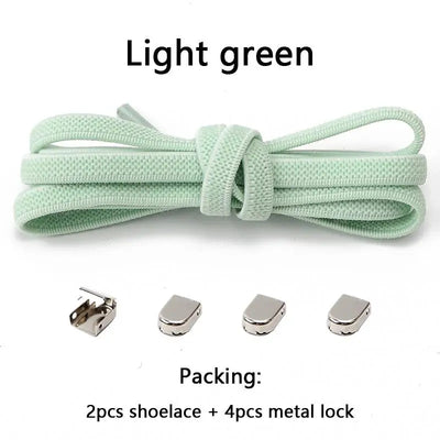 No tie Shoe laces Elastic laces Sneakers Flat Shoelaces without ties Quick Shoelace for Shoes Kids Adult One Size fits All Shoes - Smarsty