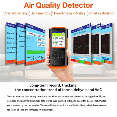 Portable Air Quality Monitor with Formaldehyde and PM 2.5 Detection - Smarsty