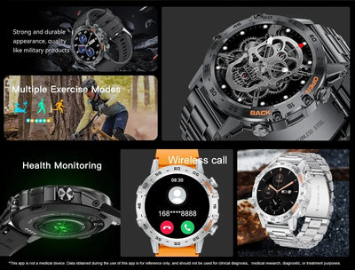LIGE 1.39 Inch Bluetooth Smart Watch for Men - Smarsty