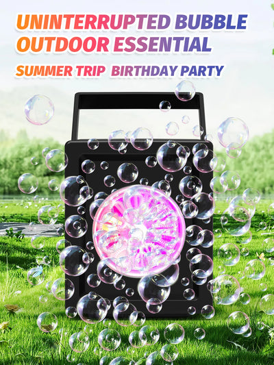 10 hole fully automatic bubble blowing handheld electric bubble machine toy outdoor birthday without battery and bubble water - Smarsty